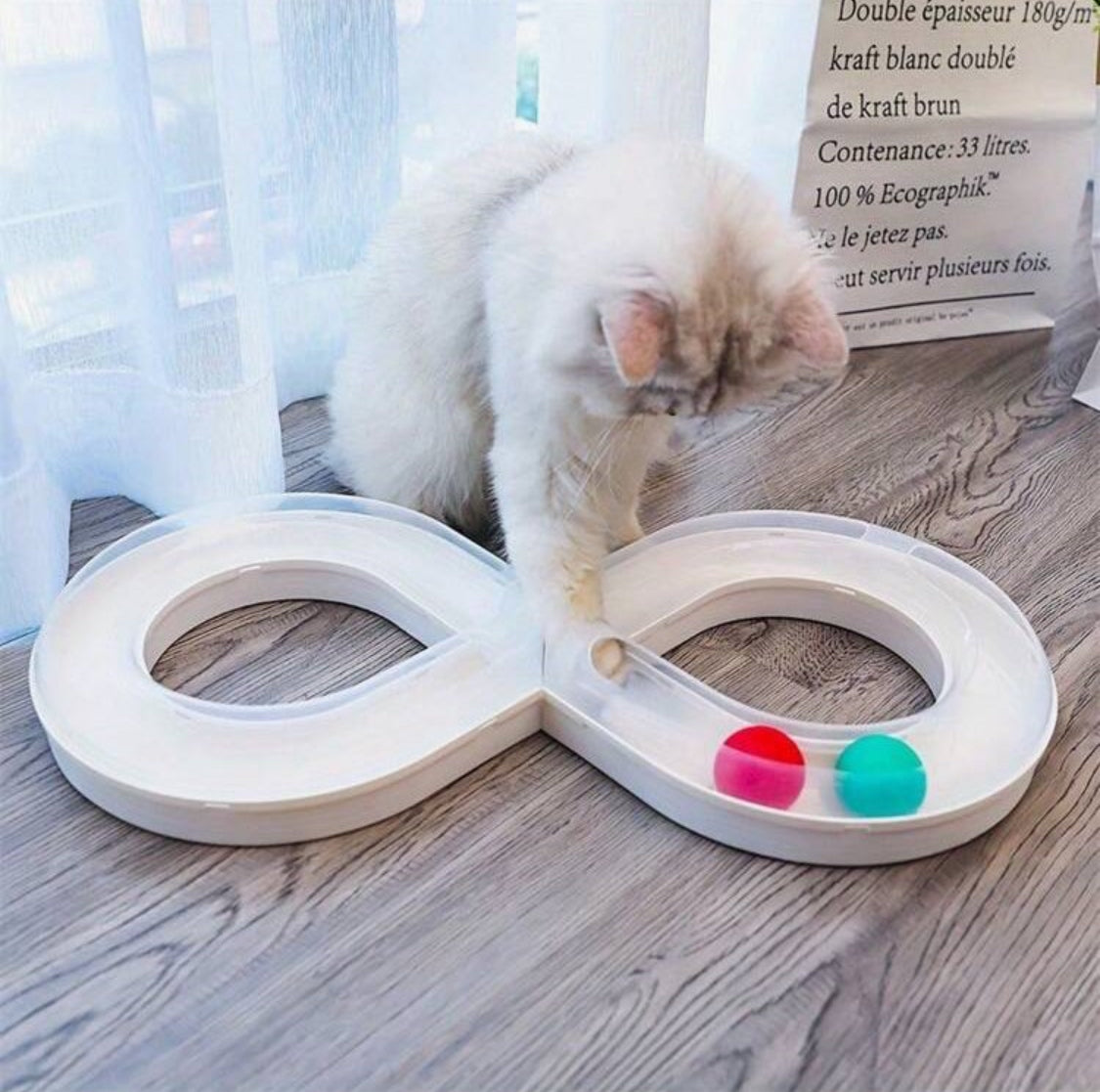 Interactive Cat Toy with Disc and Ball