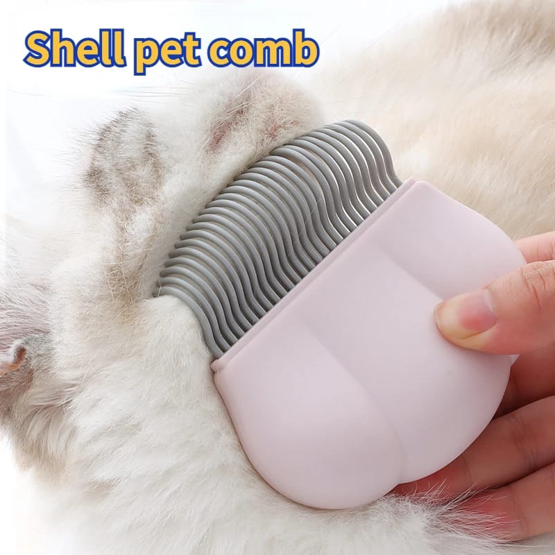 Cat Hair Removal Massaging Shell Comb